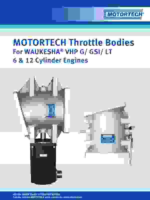 Дросельні заслінки MOTORTECH для 6-ти та 12-ти циліндрових двигунів WAUKESHA® VHP G/GSI/LT